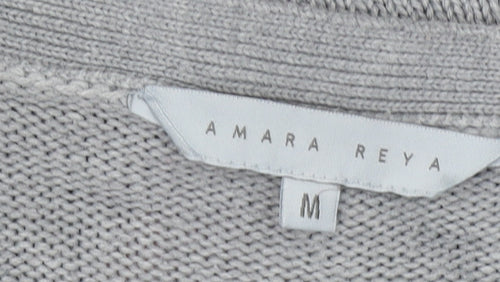 Amara Reya Women's Grey Polka Dot Cardigan, M, Knit