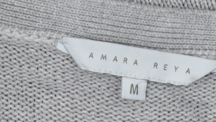 Amara Reya Women's Grey Polka Dot Cardigan, M, Knit