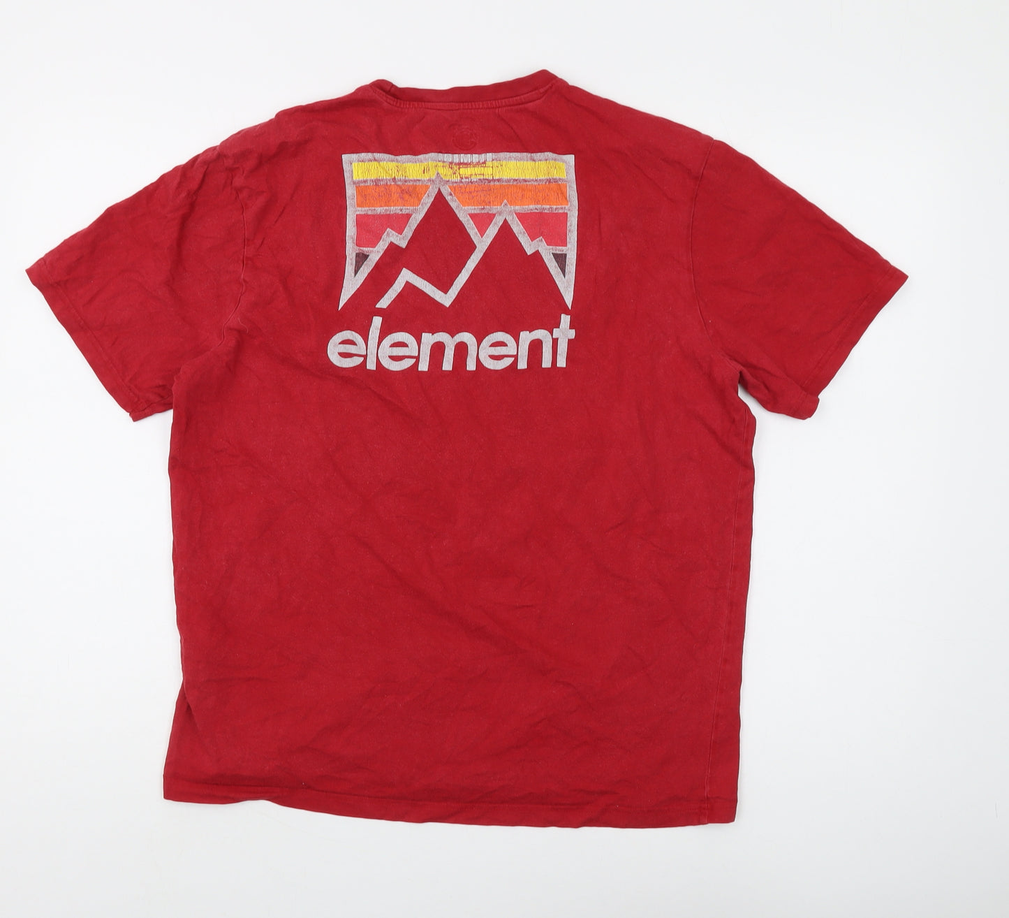 Element Men's Red Graphic Print T-Shirt Size L