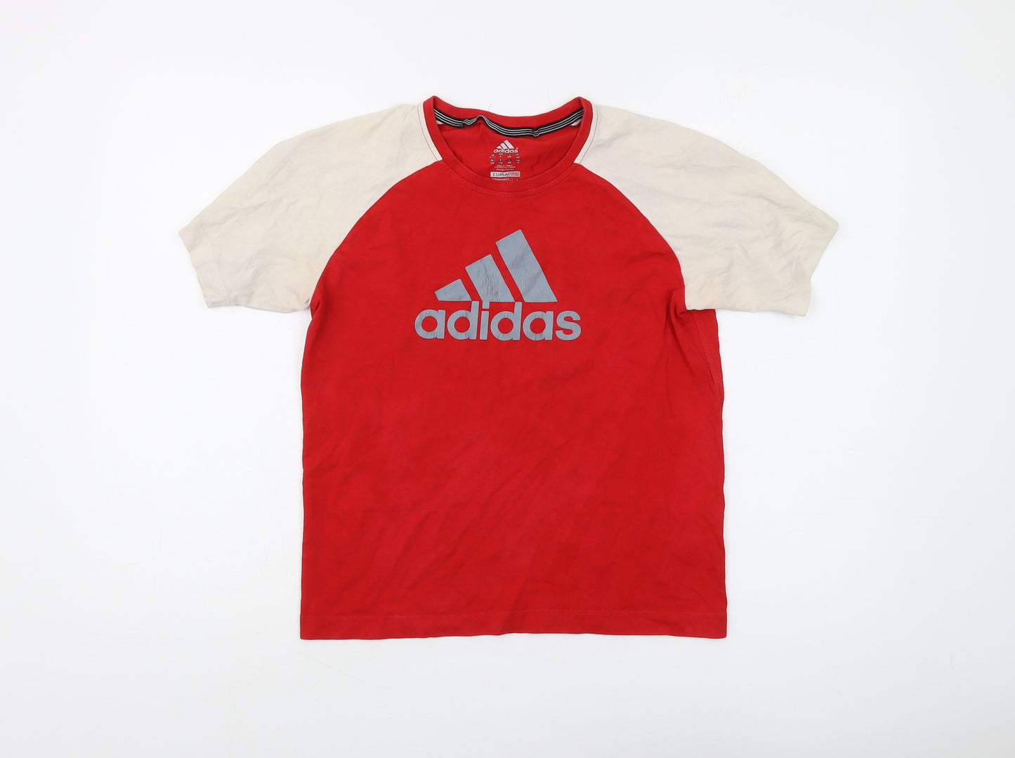 Adidas Boys Red Crew Neck T-Shirt, Size 11-12 Years