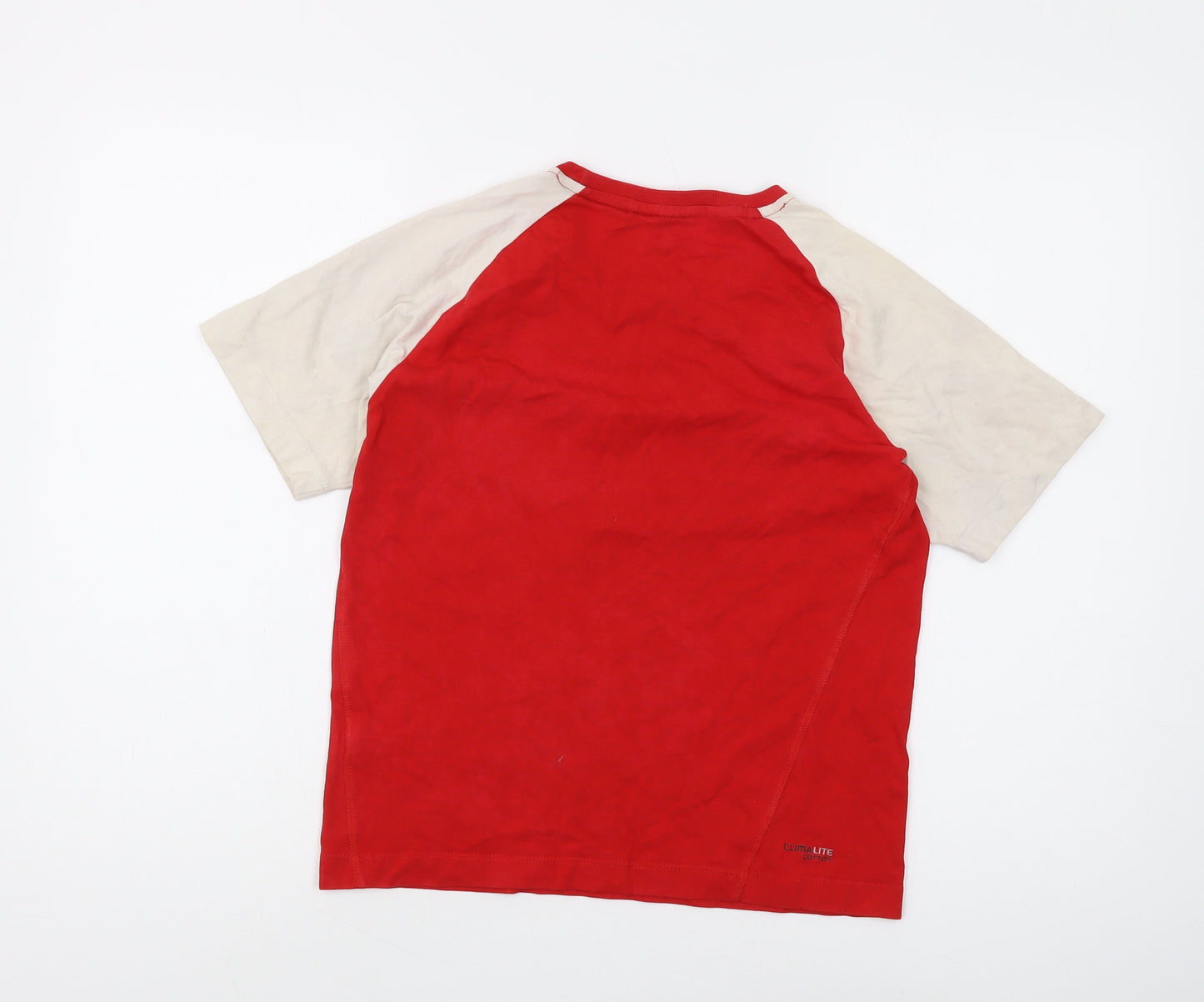 Adidas Boys Red Crew Neck T-Shirt, Size 11-12 Years