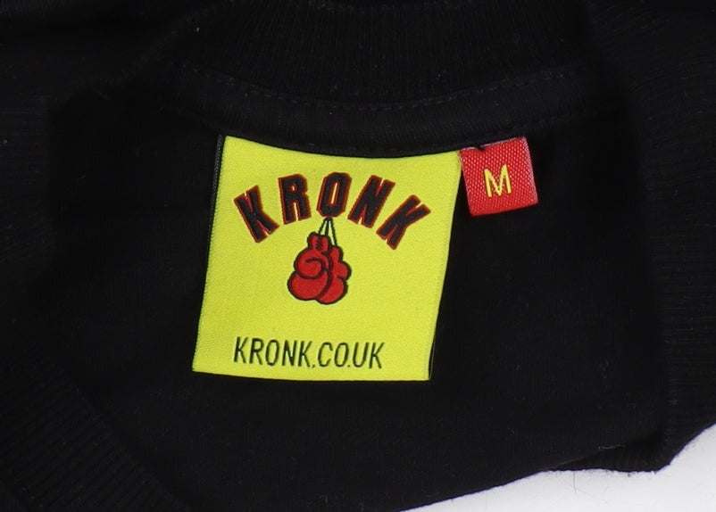 Kronk Black Men's Graphic T-Shirt M - Logo, Cotton, Casual