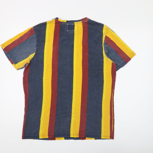 Rebel Men's Multicoloured Striped T-Shirt S