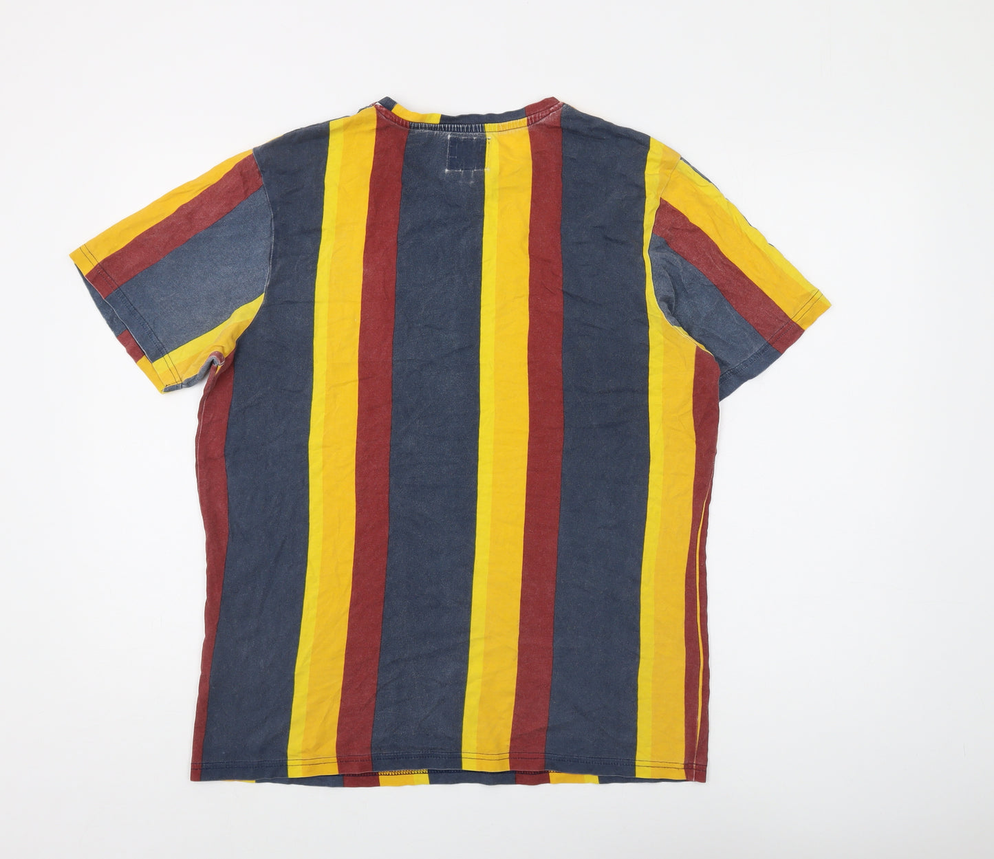 Rebel Men's Multicoloured Striped T-Shirt S