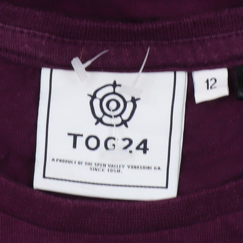 TOG24 Women's Purple Crew Neck T-Shirt Size 12