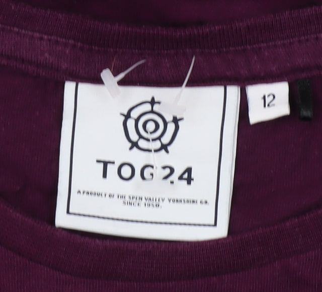 TOG24 Women's Purple Crew Neck T-Shirt Size 12