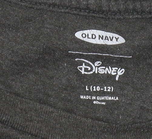 Disney Graphic Tee for Unisex Adults in Grey, Size L