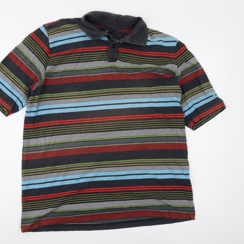 Nike Men's XL Multicoloured Striped Polo Shirt