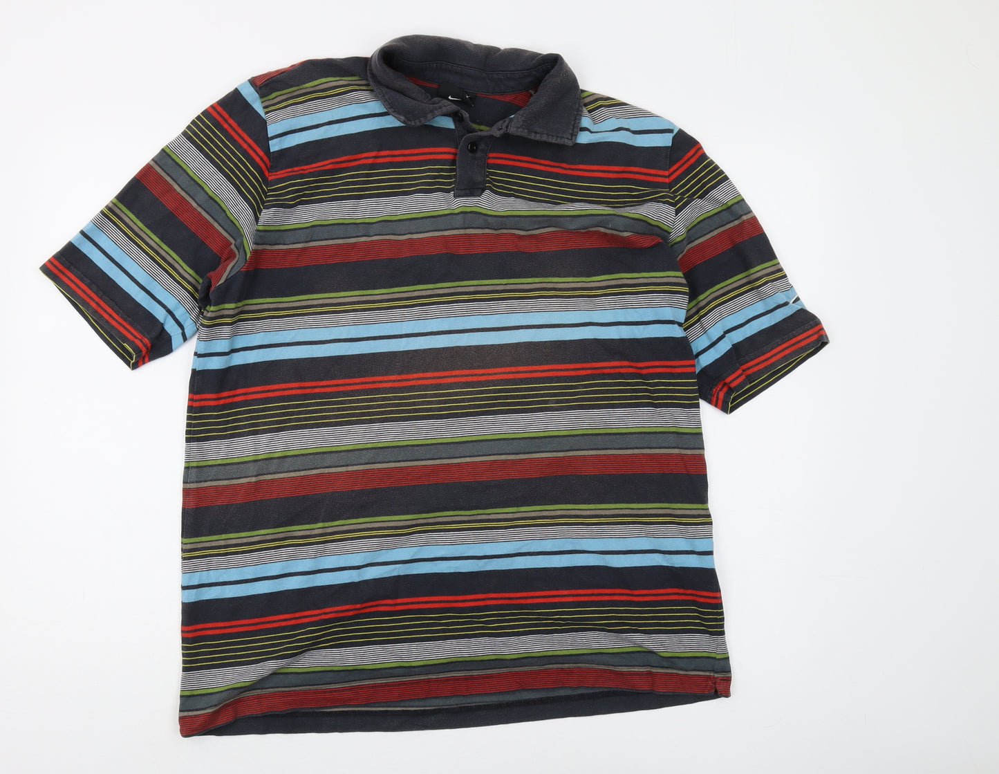 Nike Men's XL Multicoloured Striped Polo Shirt