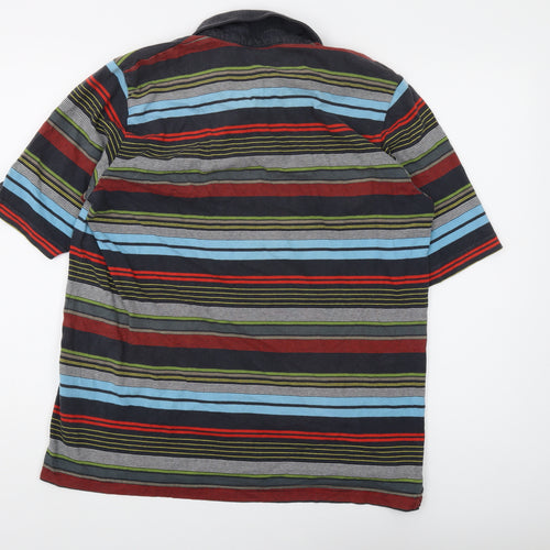 Nike Men's XL Multicoloured Striped Polo Shirt