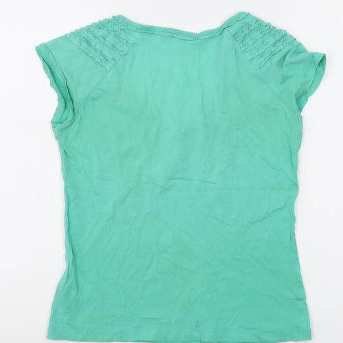 Mexx Women's Green Short Sleeve V-Neck T-Shirt