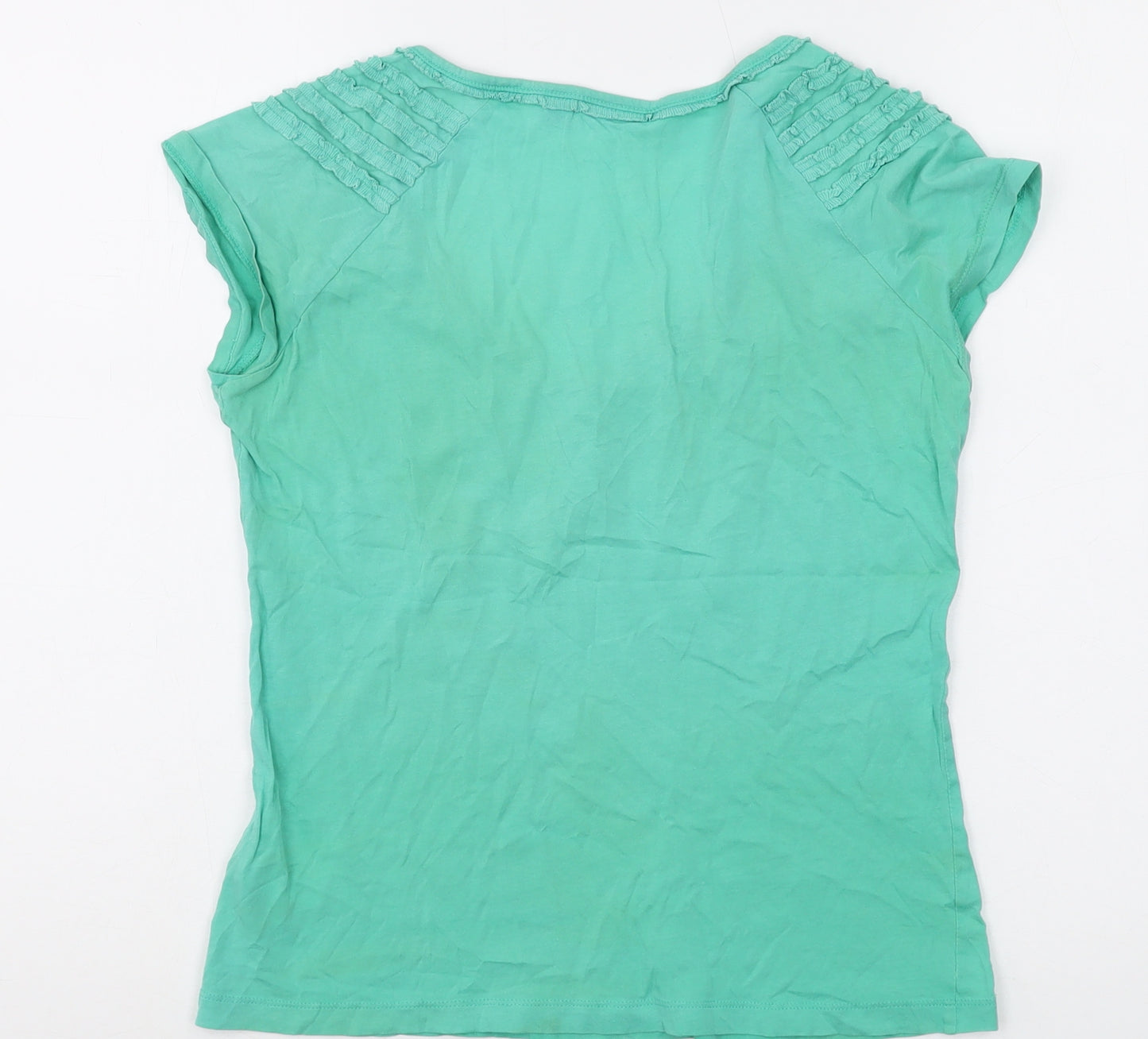 Mexx Women's Green Short Sleeve V-Neck T-Shirt