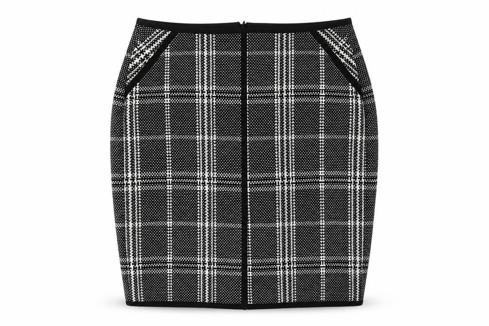 Atelier Gardeur Women's Black Check Pencil Skirt Size 16