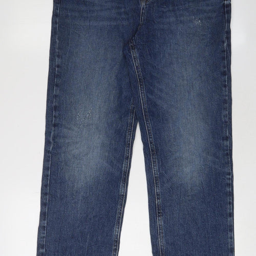 M&S Women's Blue Straight Denim Jeans Size 10 Regular