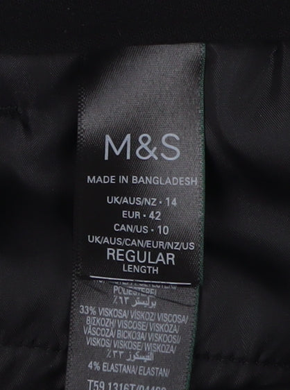 Marks and Spencer Women's Black Wide-Leg Trousers