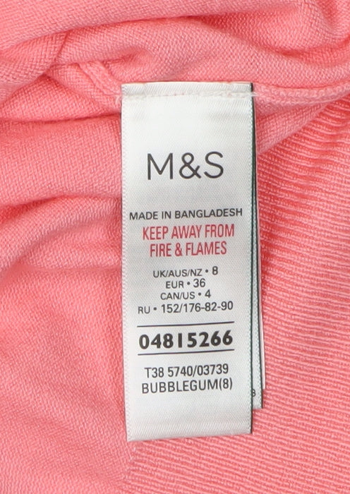 Marks and Spencer Women's Pink Cardigan Size 8