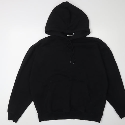 Weekday Men's Black Pullover Hoodie M with Pocket