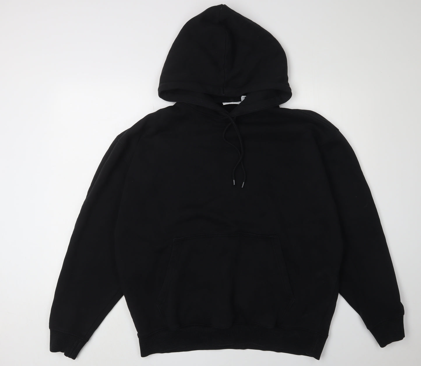 Weekday Men's Black Pullover Hoodie M with Pocket