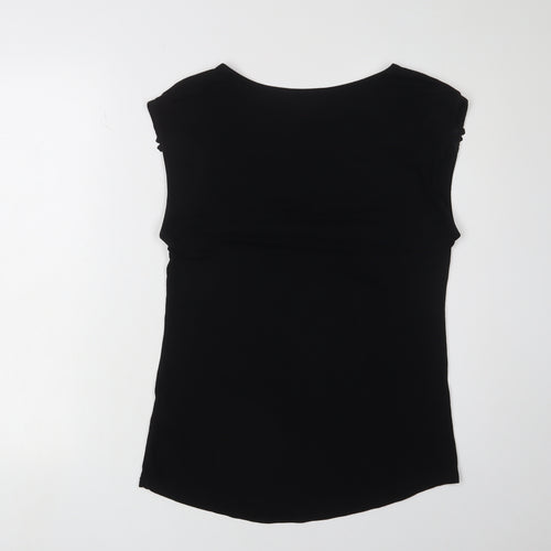 Wallis Women's Black Sleeveless Blouse Size 10 Regular Fit