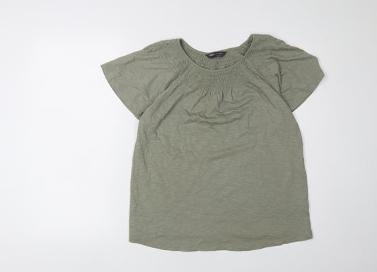 Marks and Spencer Women's Green Basic Top, Size 8, Short Sleeve