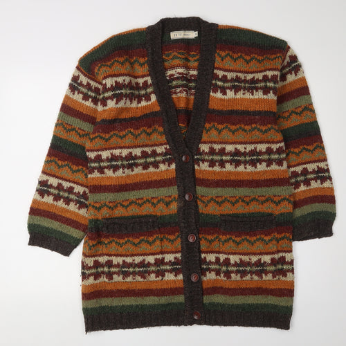 JFW Casuals Men's Multicoloured Fair Isle Cardigan M