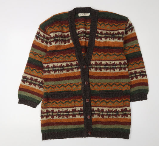 JFW Casuals Men's Multicoloured Fair Isle Cardigan M