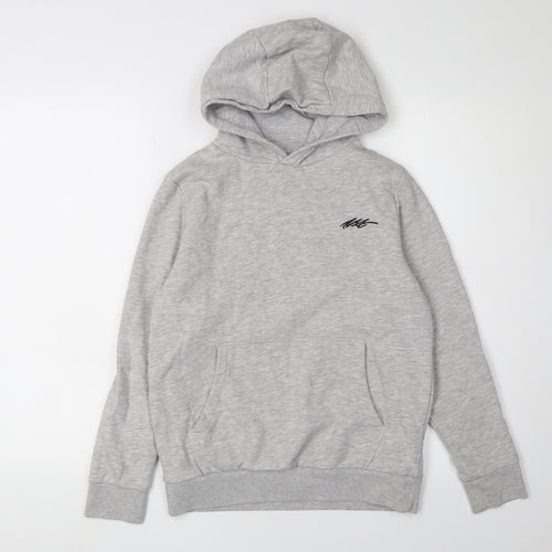 Next Boys Grey Pullover Hoodie, 11 Years, Cotton Blend