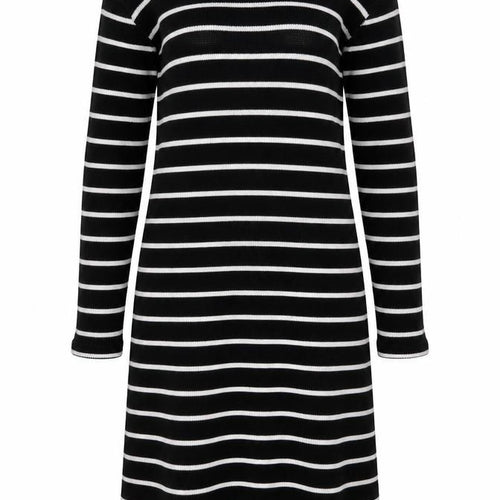 Rascals' Women's Black Striped Jumper Dress Size 10