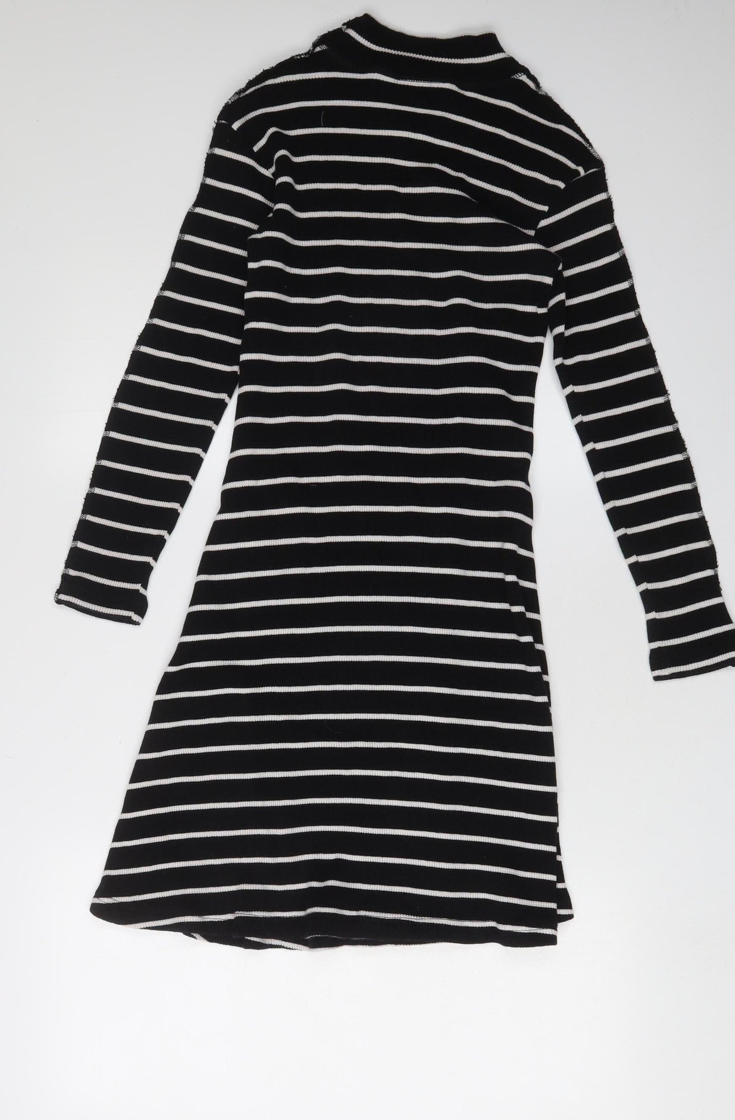 Rascals' Women's Black Striped Jumper Dress Size 10