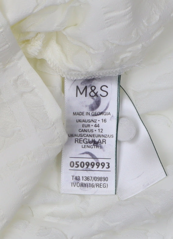 Marks and Spencer Women's Ivory Blouse Size 16