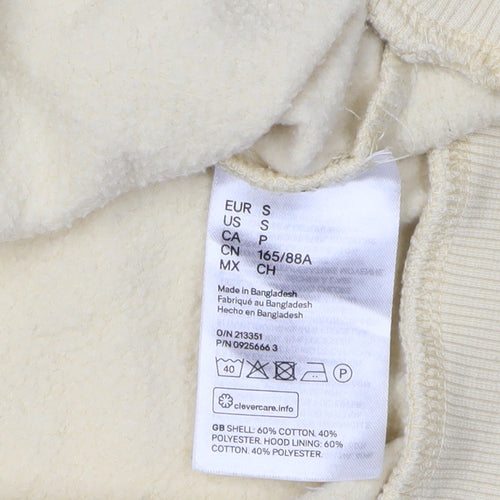 H&M Beige Women's Pullover Hoodie, Size 12