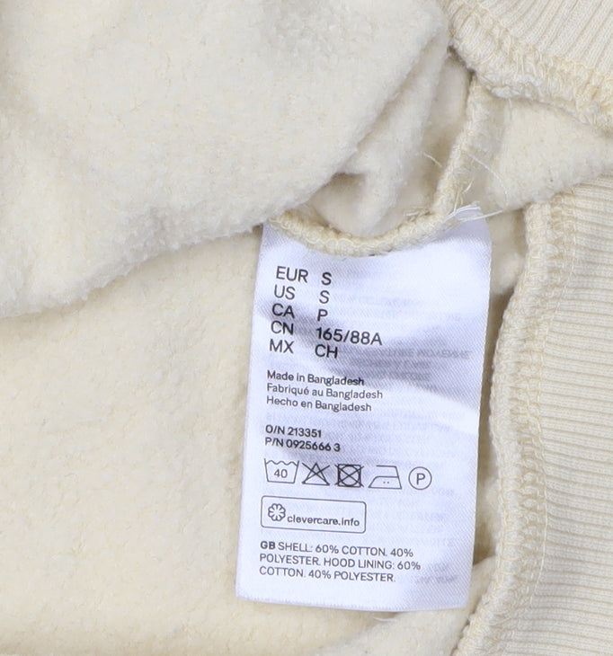 H&M Beige Women's Pullover Hoodie, Size 12