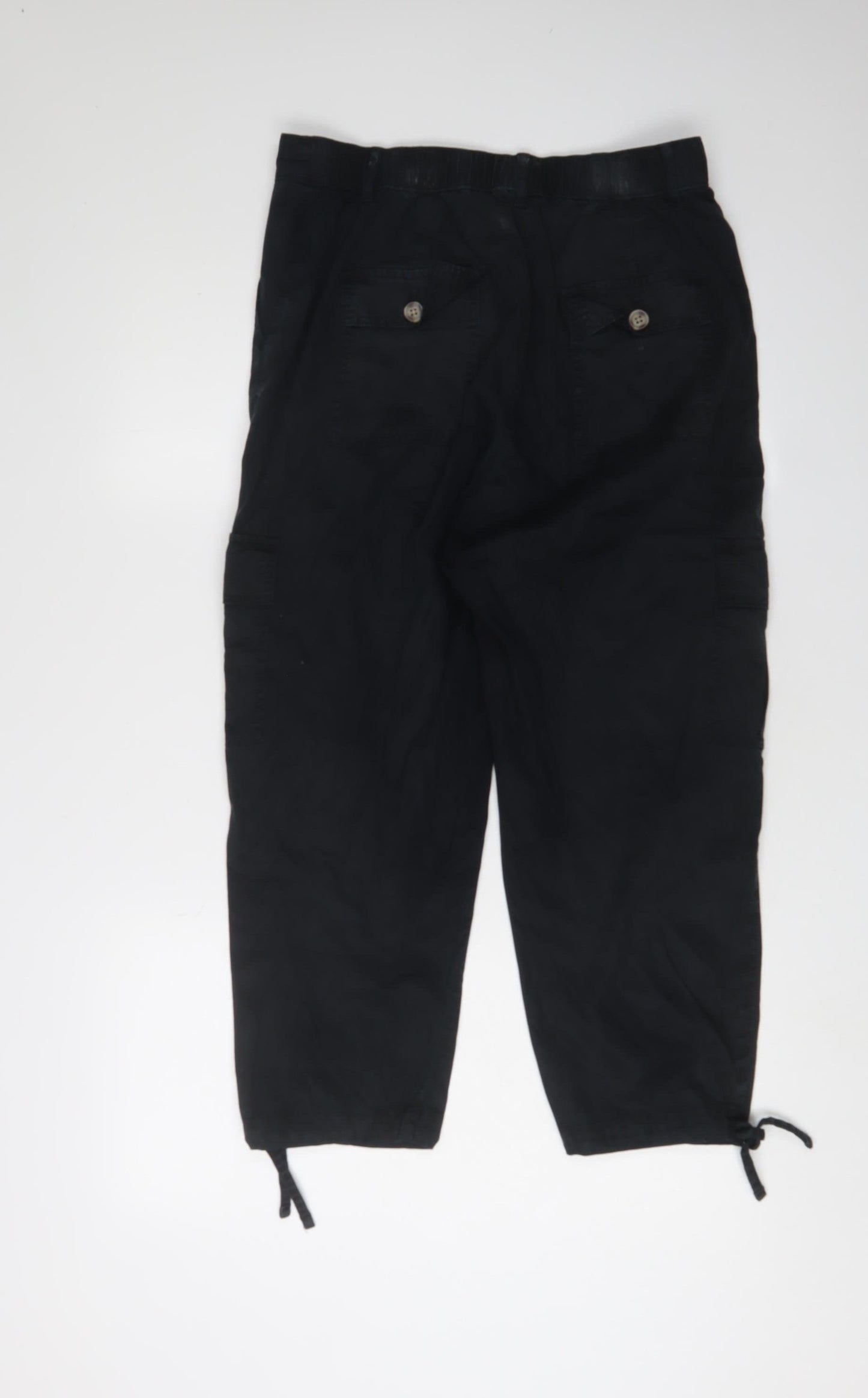 Marks and Spencer Women's Black Cargo Trousers Size 10