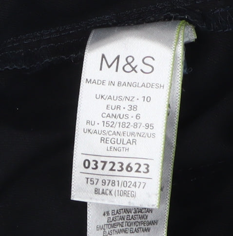 Marks and Spencer Women's Black Cargo Trousers Size 10