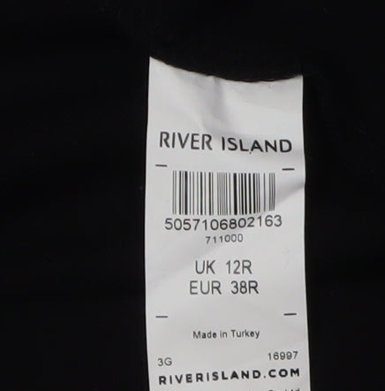 River Island Women's Black Embroidered Leggings Size 12