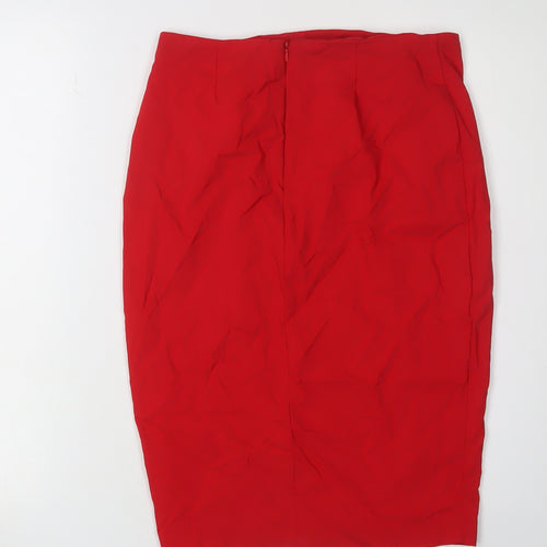 ASOS Women's Red Pencil Skirt Size 12