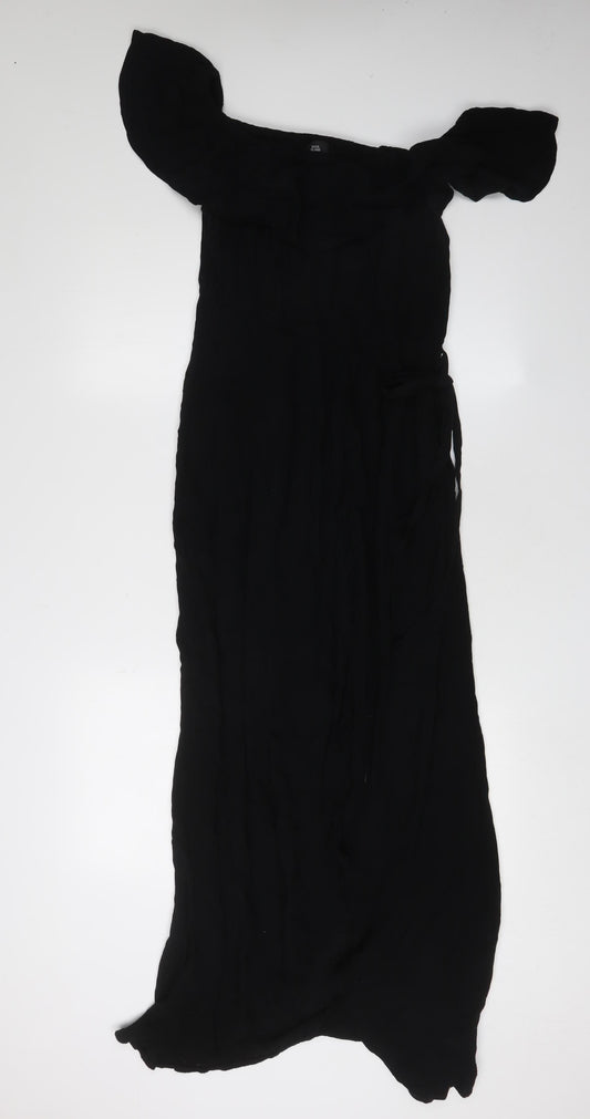 River Island Women's Black Off Shoulder Maxi Dress