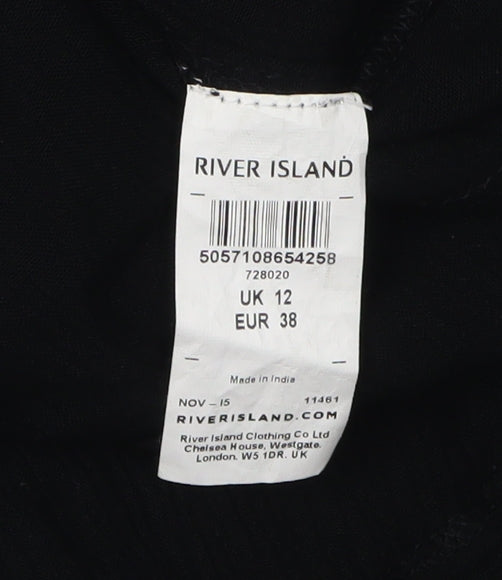 River Island Women's Black Off Shoulder Maxi Dress