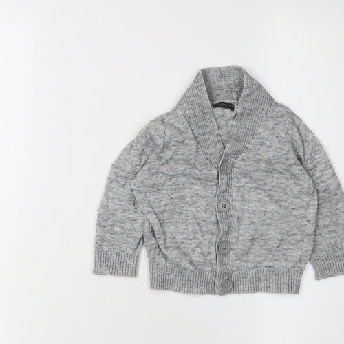 Next Unisex Grey Cardigan 9-12 Months - Stars Theme
