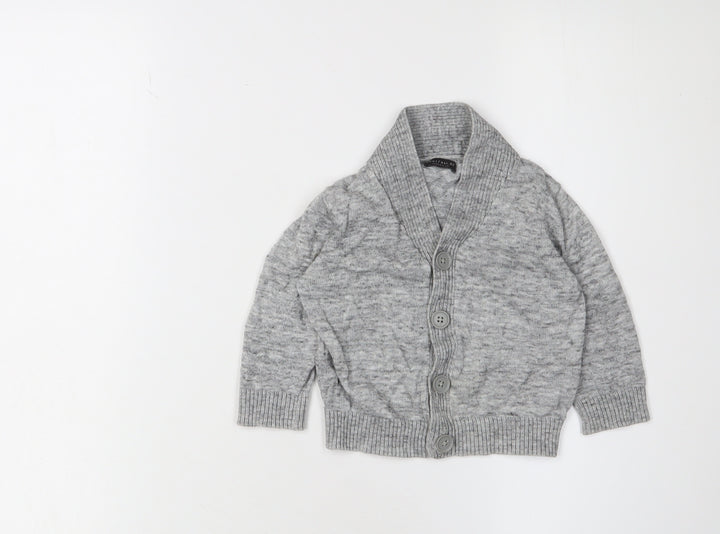 Next Unisex Grey Cardigan 9-12 Months - Stars Theme