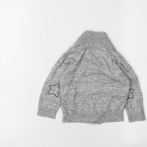 Next Unisex Grey Cardigan 9-12 Months - Stars Theme