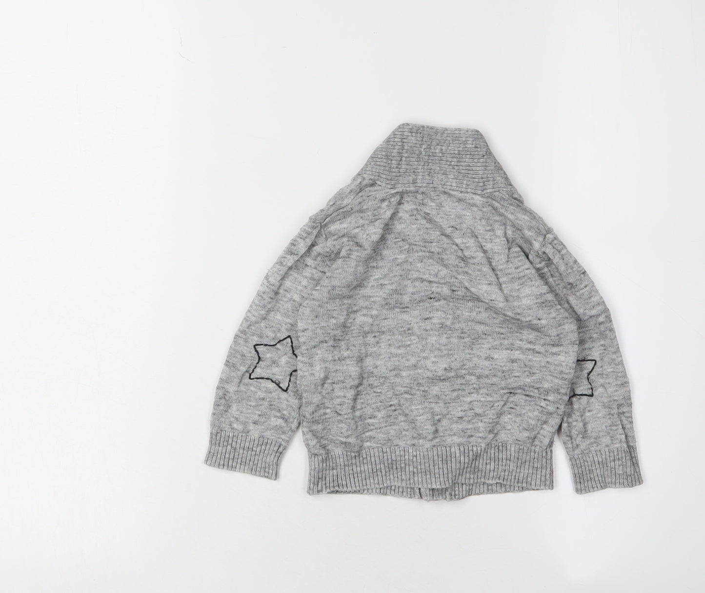 Next Unisex Grey Cardigan 9-12 Months - Stars Theme