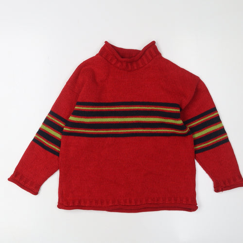 Next Boys Red Striped Pullover Jumper 5-6 Years