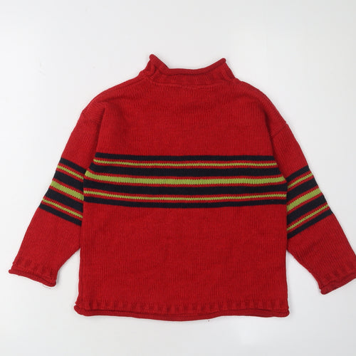 Next Boys Red Striped Pullover Jumper 5-6 Years