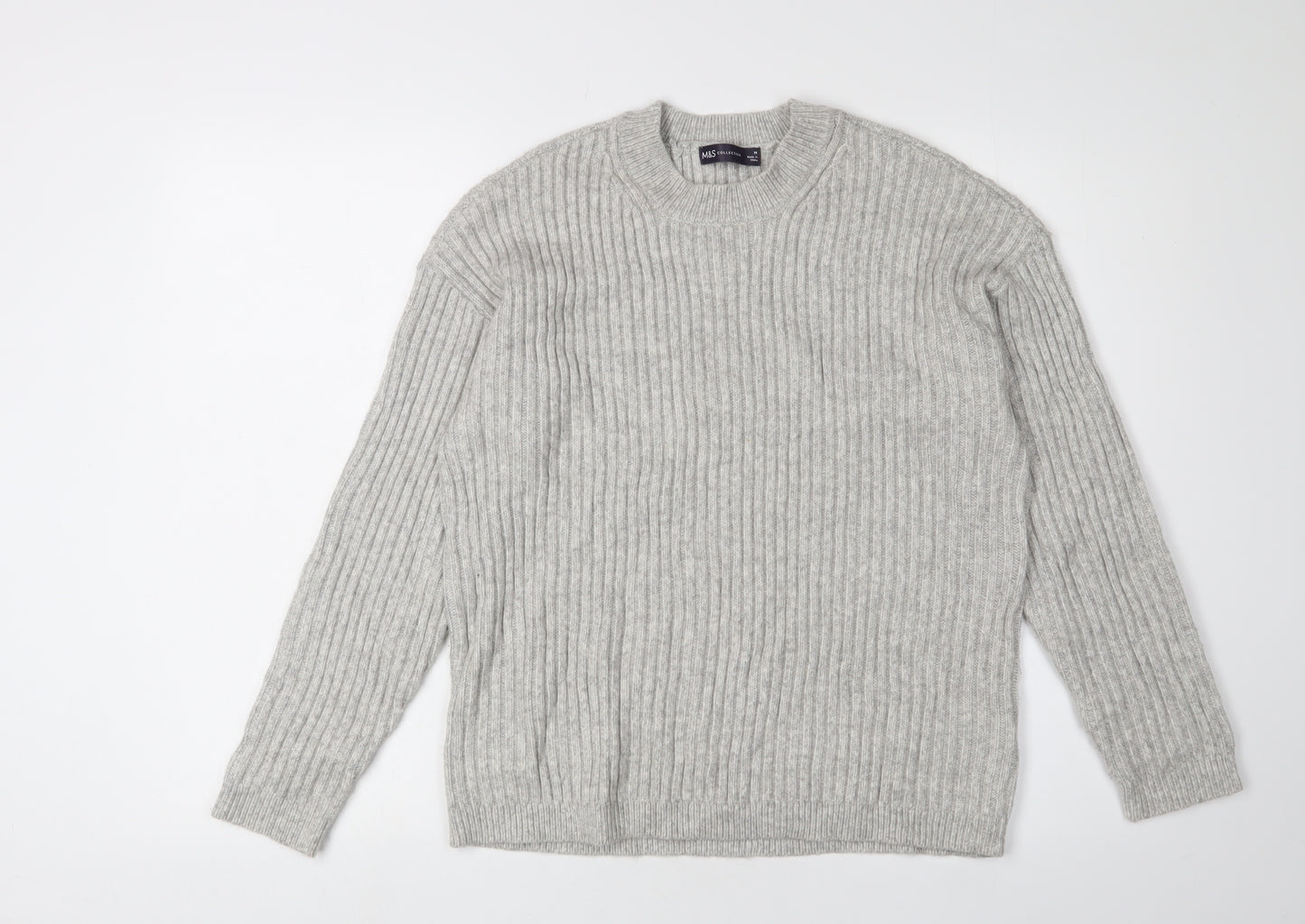 Marks and Spencer Women's Grey M Crew Neck Jumper