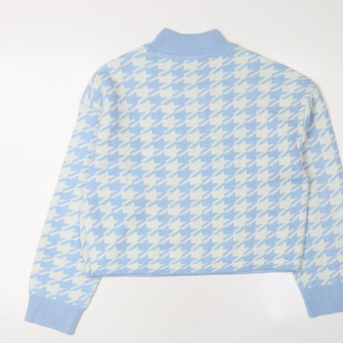 Divided Women’s Blue Houndstooth Pullover Jumper Size 12