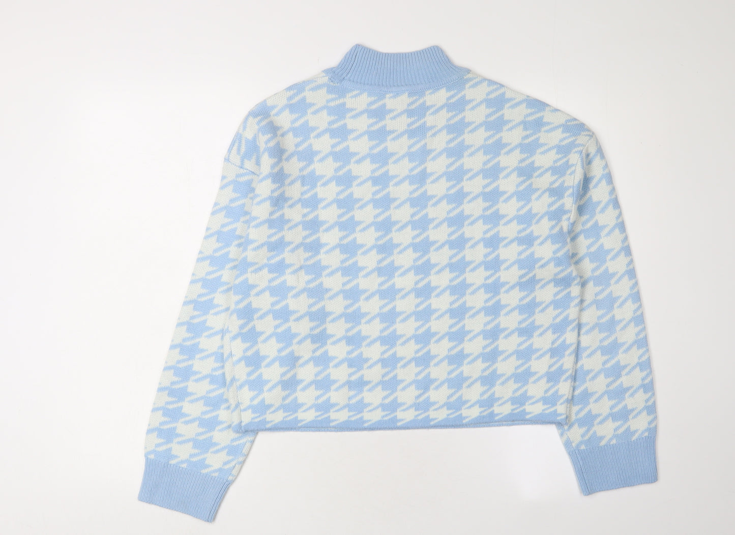 Divided Women’s Blue Houndstooth Pullover Jumper Size 12