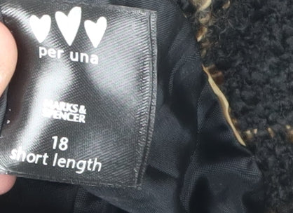 Marks and Spencer Women Black A-Line Skirt Size 18