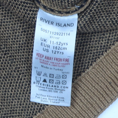 River Island Girls Brown Pullover Jumper 11-12 Years