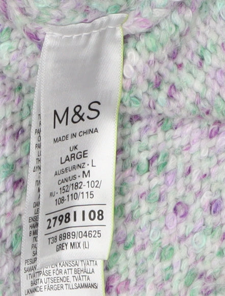 Marks and Spencer Women’s Multicoloured Pullover Jumper L